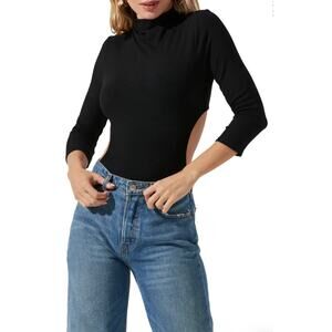ASTR THE LABEL NWT Somerset Funnel Neck Cutout Bodysuit XL - Coquette Dark Top